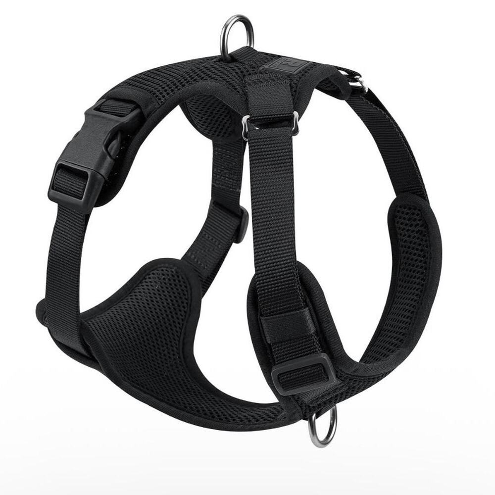 🚨 New Sunraymascota Adjustable Mesh Dog Harness Black Lightweight Size M. 🐶
